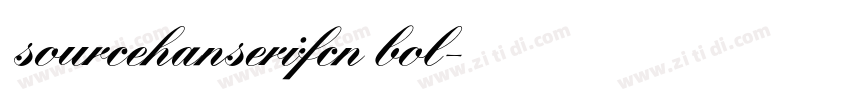 sourcehanserifcn bol字体转换
